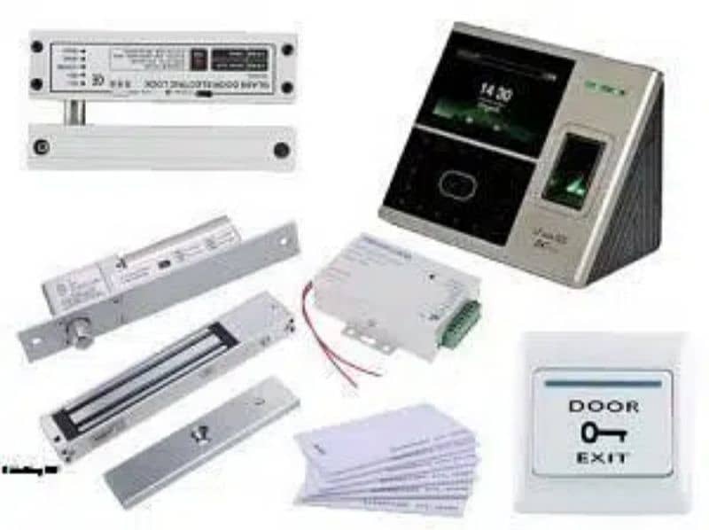 face fingerprint electric magnetic door lock access control system 1