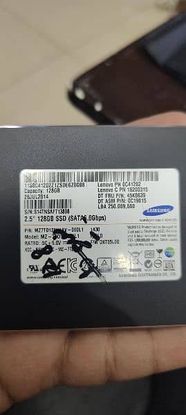 Laptop SSD Hard 128GB Samsung / Not open not repaired 1
