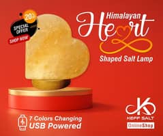 USB Pink Salt - Heart Shaped Lamp