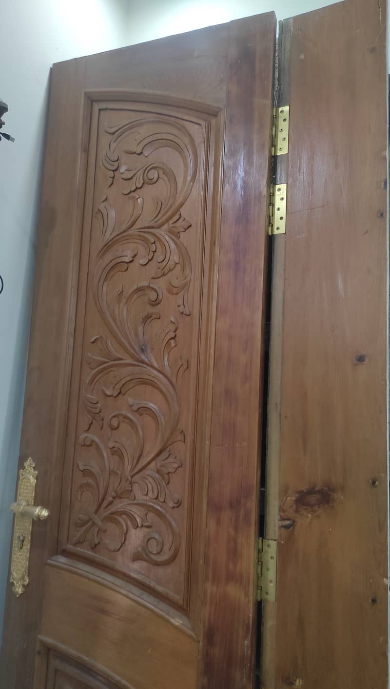 Beautiful Solid Fine Diyar Wood Main Entrance Doors, Luxury Farm house 3