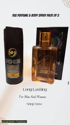 Long Lasting Unisex Perfume and Spray Pack of 2