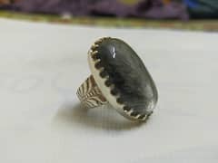 Silver /Chandi Ring with Original Extra Big Moh e Najaf Stone frm Iraq