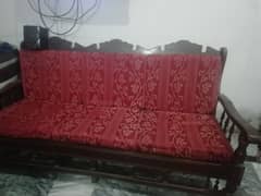 5 seater wooden sofa set, with molty foam