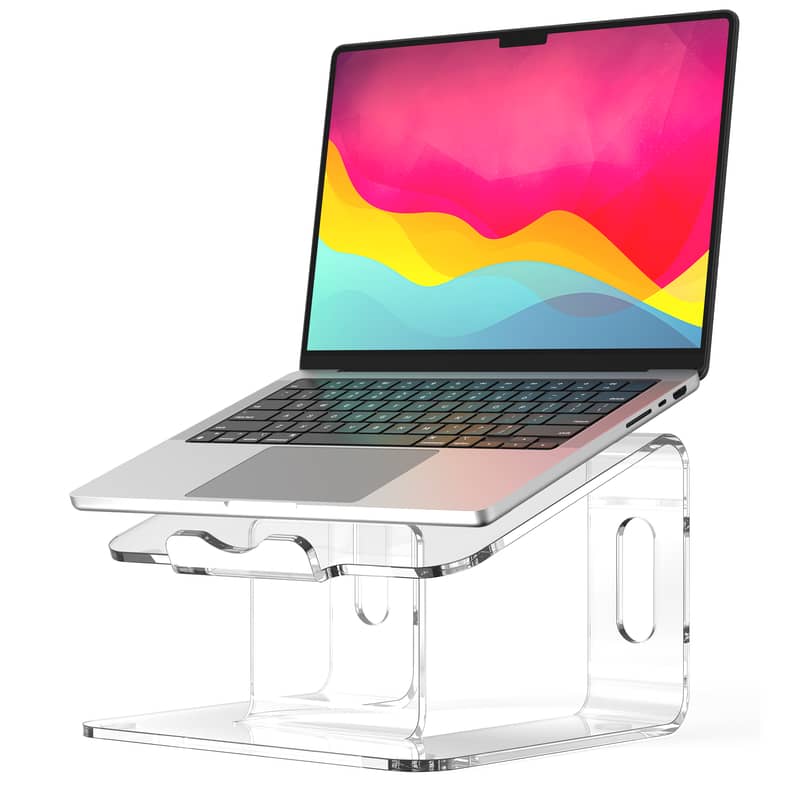 ZAW Acrylic Laptop Stand for Desk, Ergonomic Laptop Holder 0