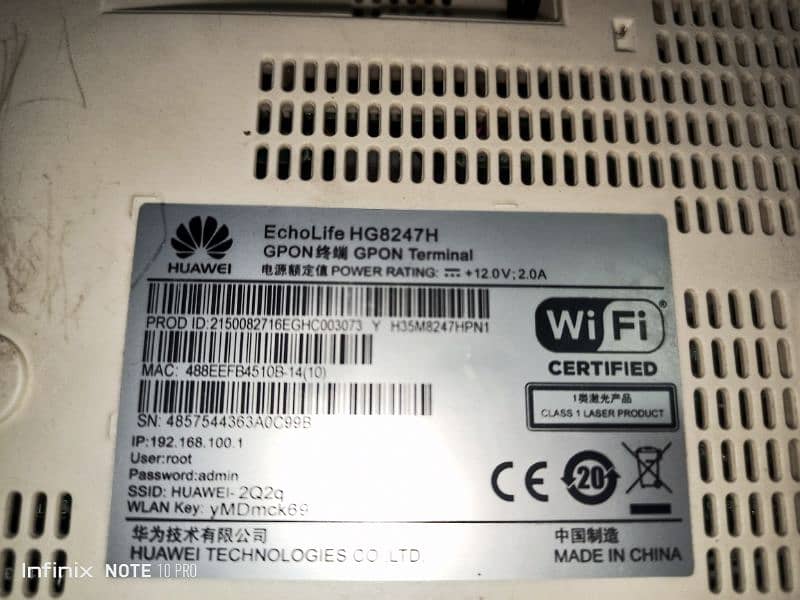 Huawei Gpon ONT Tv Cable support Fiber WIFI Nayatel Stromfiber device 1