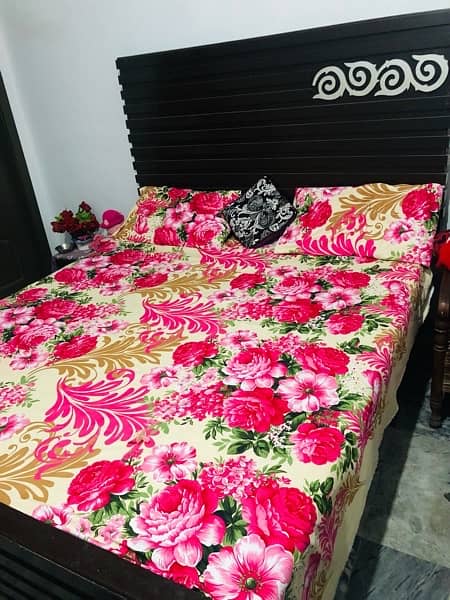 Double bed new design with side table 2