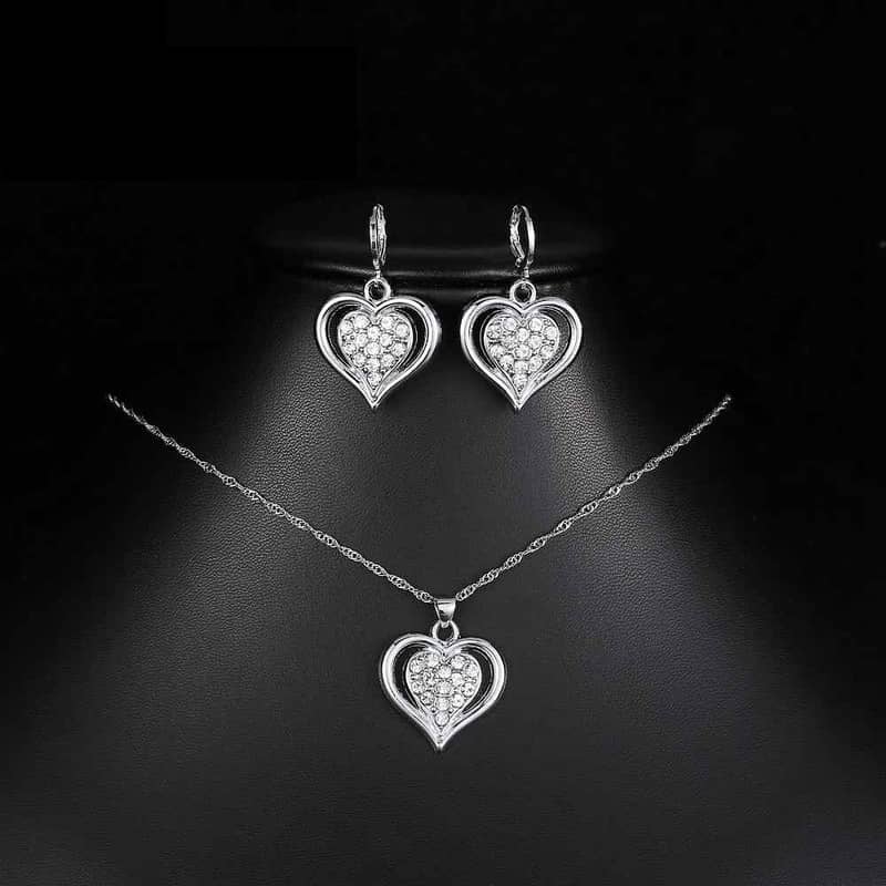 Jewellery/Silver/925 Silver/Sterling Silver /Zircon/Heart/Women/Import 1