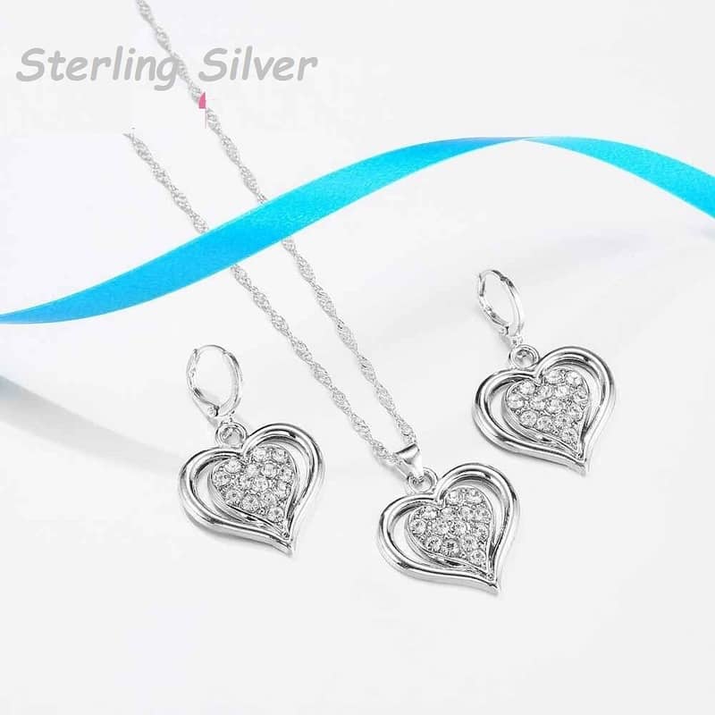 Jewellery/Silver/925 Silver/Sterling Silver /Zircon/Heart/Women/Import 2