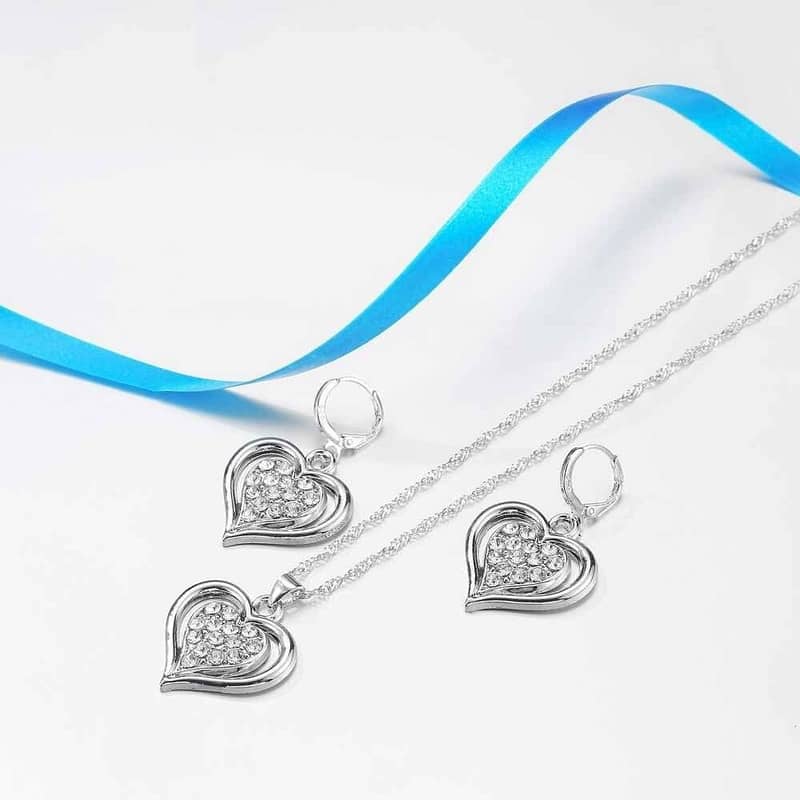 Jewellery/Silver/925 Silver/Sterling Silver /Zircon/Heart/Women/Import 3
