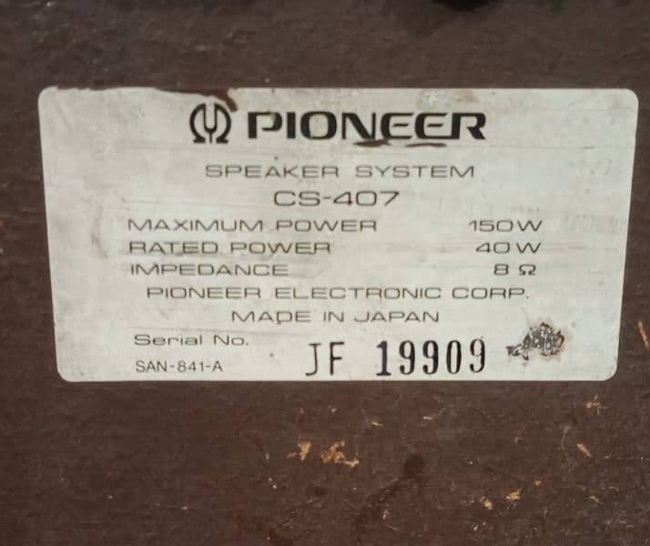 pioneer speaker like Bose kef akai sansui amplifier woofer JBL pioneer 2