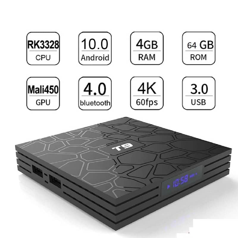 Smart Box X96q Mini Quad Core 4gb+64 4k 60fps Android 10v with rf500 6