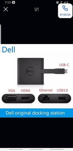 Dell converter Type C hub/dock to USB,VGA,HDMI,LAN