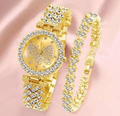 2 Pcs Golden watch set
