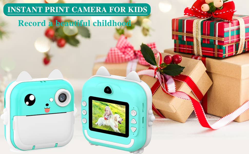 Bluetooth wireless ink-less mini printer. Instant Print Camera for Kids 2