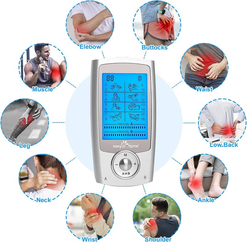 Ohuhu Tens Unit Muscle Stimulator EMS Therapy Electric Massager 16