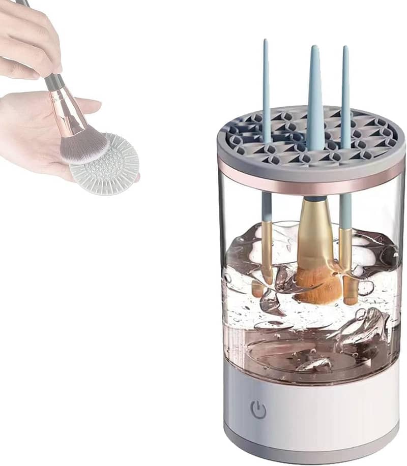 Makeup Brush Cleaner,Automatic Cosmetic Brush Cleaner Tools All Size 3