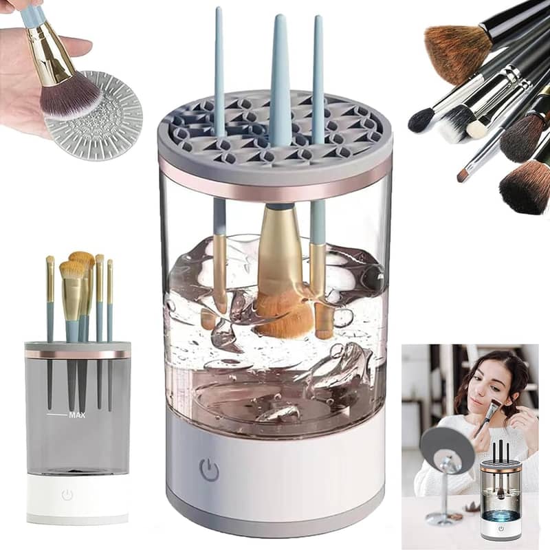 Makeup Brush Cleaner,Automatic Cosmetic Brush Cleaner Tools All Size 7