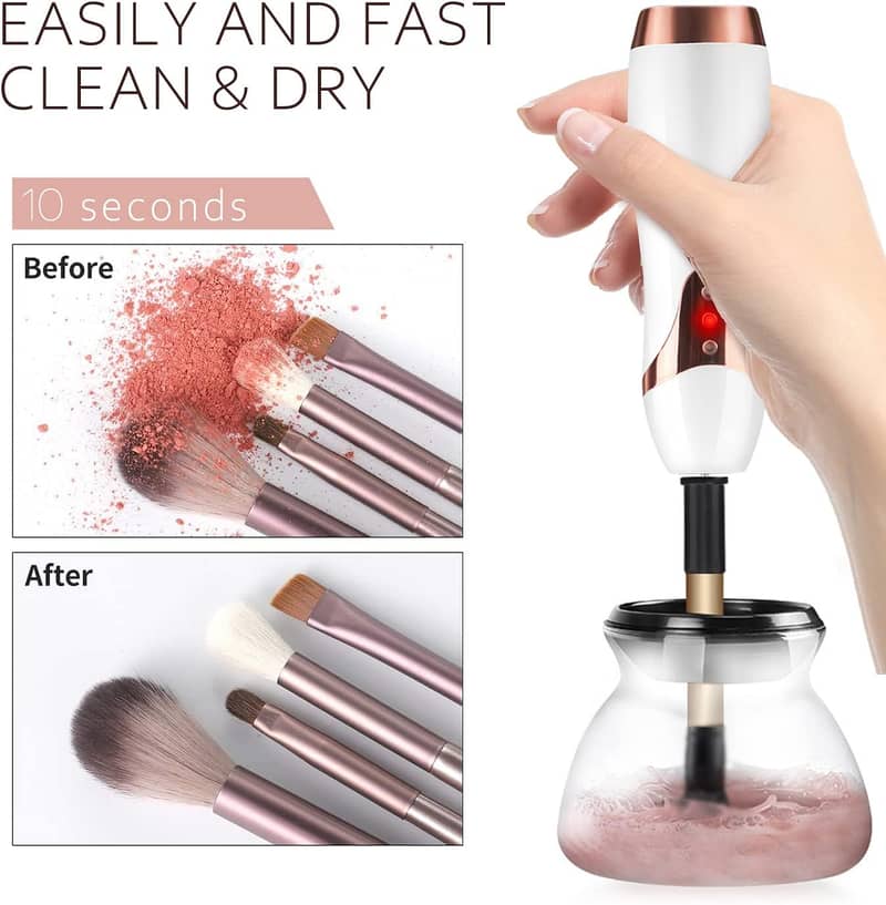 Rechargeable Makeup Brush Cleaner USB Charged Automatic CleanerSpinner 5