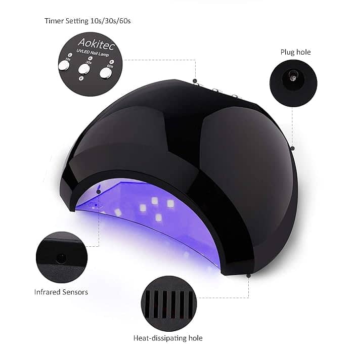 Aokitec Mini UV LED Nail Lamp Gel Curing Lamp with Sensor, Memory Time 2