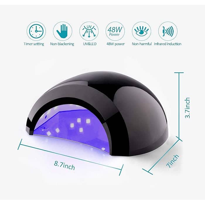 Aokitec Mini UV LED Nail Lamp Gel Curing Lamp with Sensor, Memory Time 5