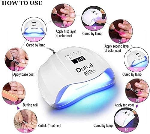 Professional 54W Nail Dryer,Dulcii UV/LED Gel Polish Smart Auto- Lamp 0