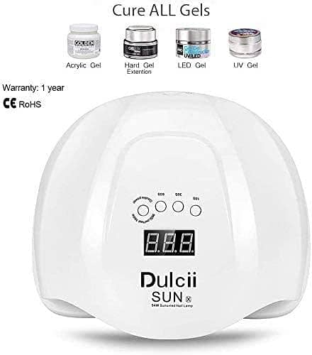 Professional 54W Nail Dryer,Dulcii UV/LED Gel Polish Smart Auto- Lamp 4