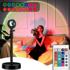 Sunset Laser Lamp Projector,16 Colors Rainbow Night Light 360 Degree