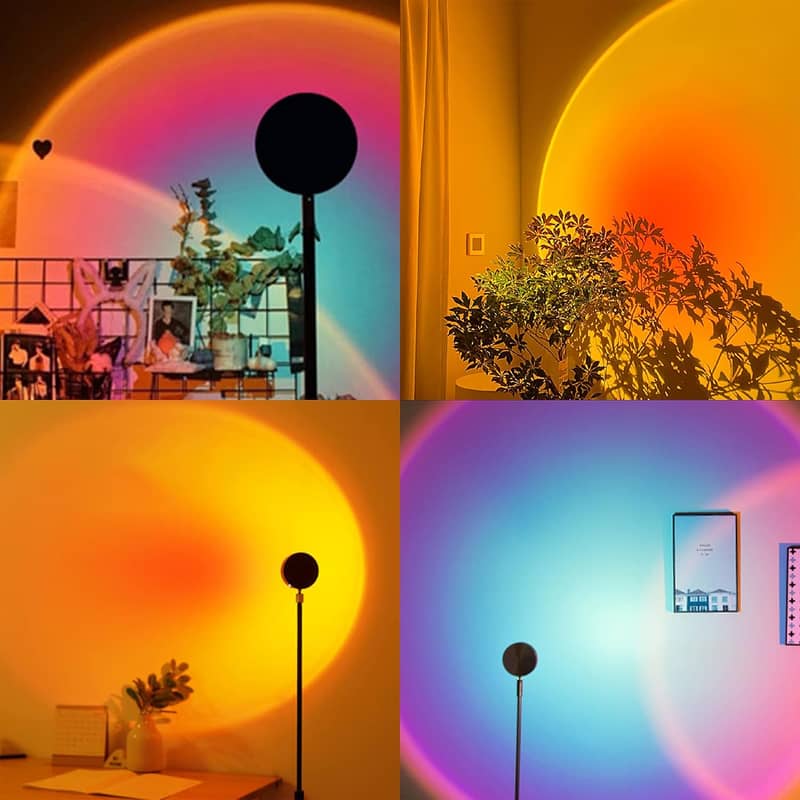 Sunset Laser Lamp Projector,16 Colors Rainbow Night Light 360 Degree 5