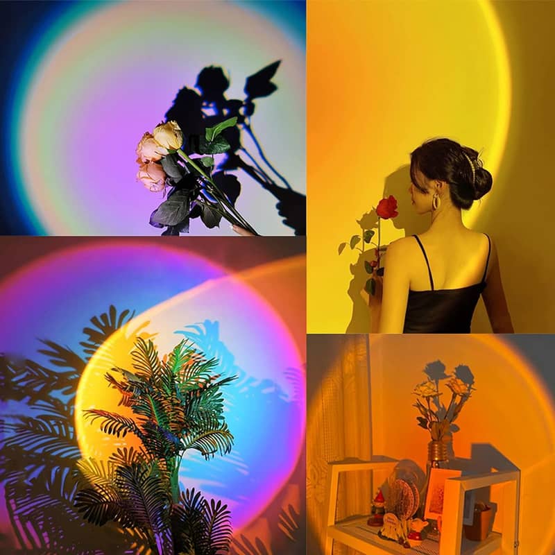 Sunset Laser Lamp Projector,16 Colors Rainbow Night Light 360 Degree 6