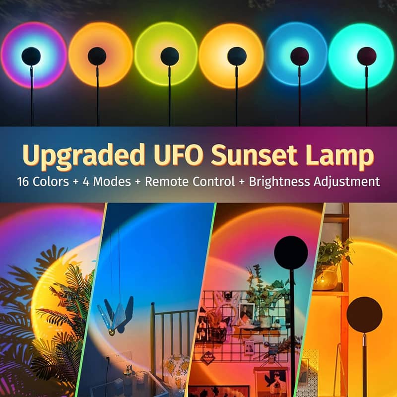 16 Colors Sunset Lamp Projector,  24 key remote control Sunlight 1