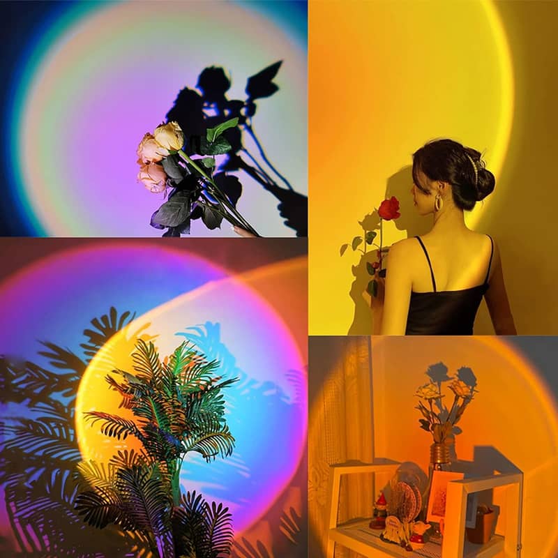 16 Colors Sunset Lamp Projector,  24 key remote control Sunlight 3