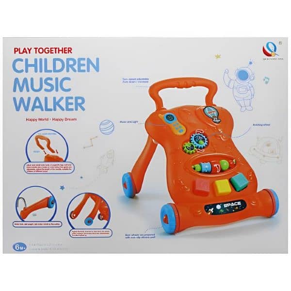 Play Together Children 2 In 1 Music Walker With Rattles, 1