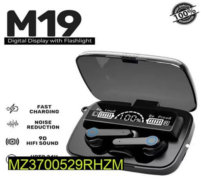 Delivery all Pakistan (M19 wireless Earbuds Black) 0