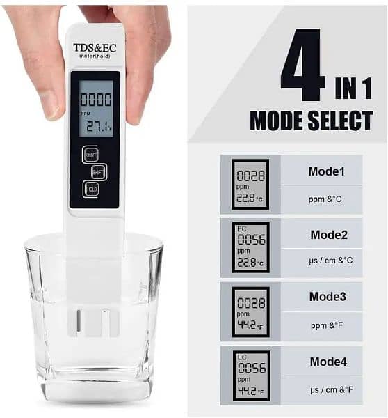 Digital Water Quality Tester TDS EC Meter Range 0-9990 2
