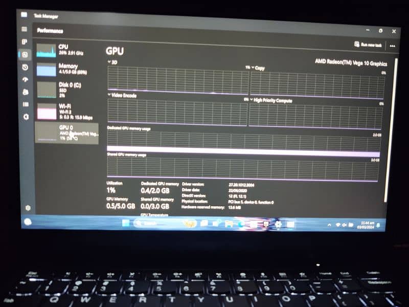 AMD Ryzen 7 PRO 3700U w/ Radeon Vega 10 Graphics 6