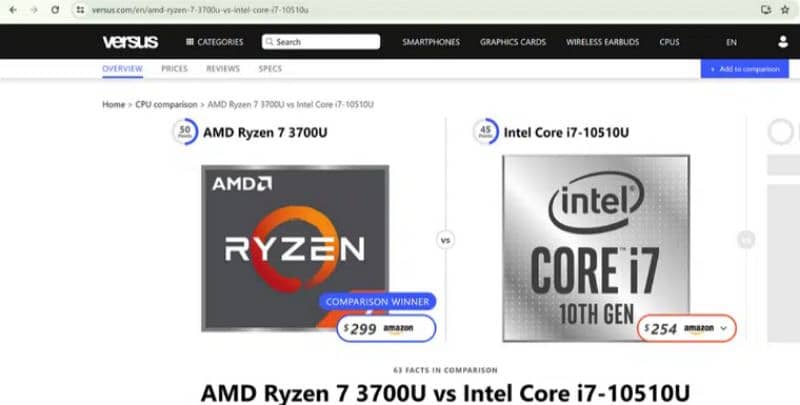AMD Ryzen 7 PRO 3700U w/ Radeon Vega 10 Graphics 9