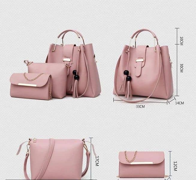 Beautiful Bags For Women PU Leather Plain Handbags 2