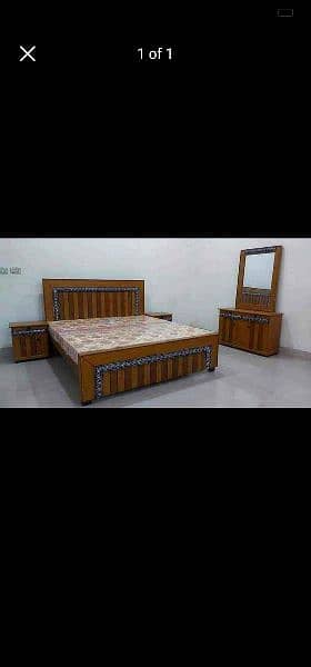 Double bed/wooden beds/bed set/factory rates/wooden bed/side table 11