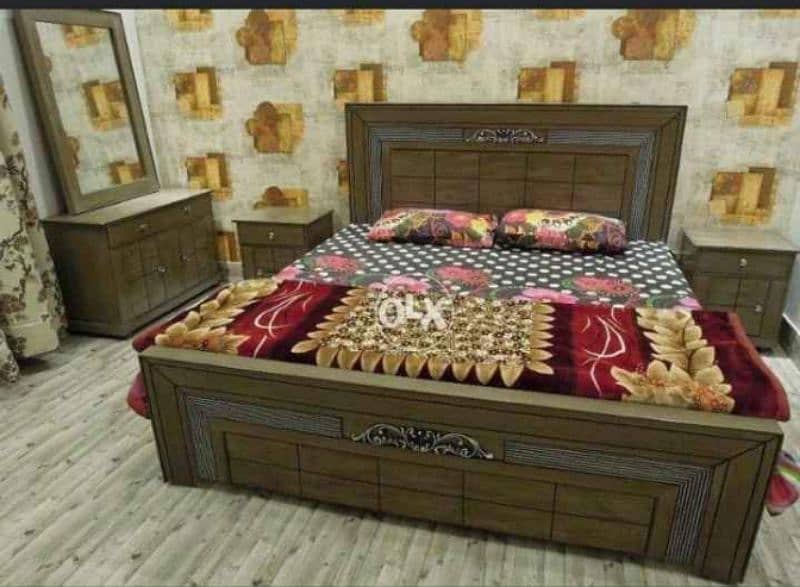 Double bed/wooden beds/bed set/factory rates/wooden bed/side table 16