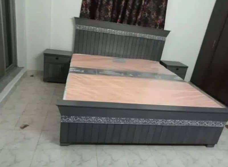 Double bed/wooden beds/bed set/factory rates/wooden bed/side table 18
