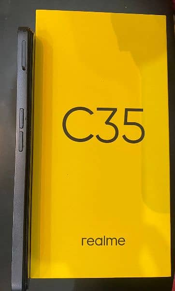 Realme C35 with charger and box perfectly fine 1