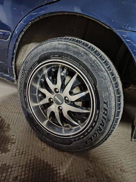 Deep dish Faroo Rims with New tires 2 months used,Car parts Alloy rims 2