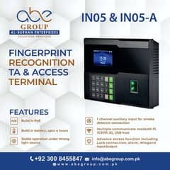 IN05 & IN05-A Fingerprint Face Recognition Time Attendance Machine