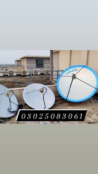 Dish antenna connection with delivery fitting 03025083061 0