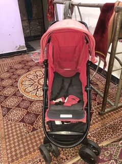imported red stroller easy to carry and folding 0