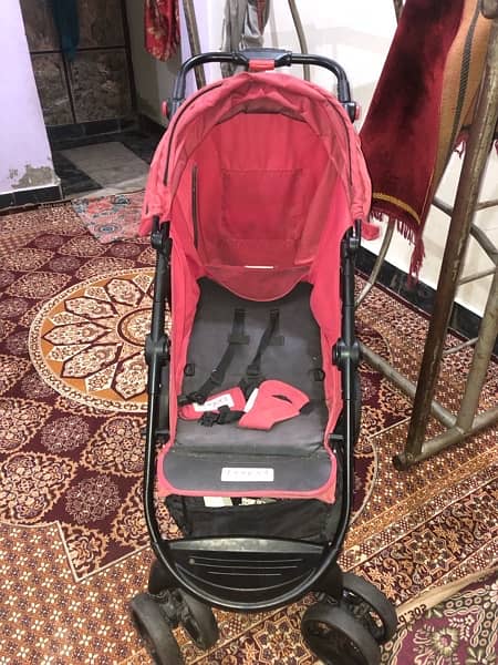 imported red stroller easy to carry and folding 1