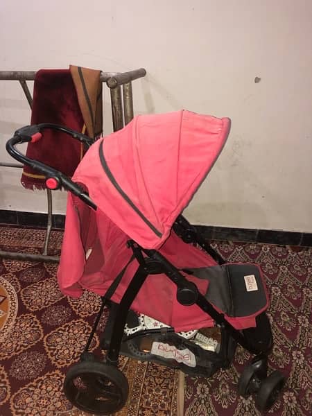 imported red stroller easy to carry and folding 2