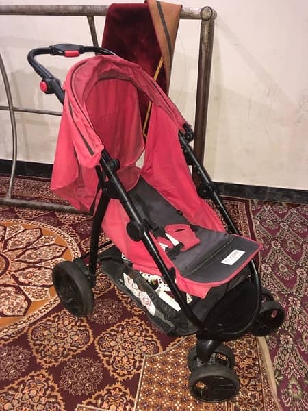 imported red stroller easy to carry and folding 3