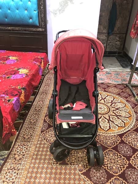 imported red stroller easy to carry and folding 5