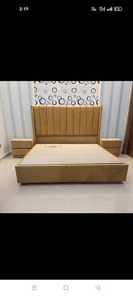 bed / bed set / poshish bed / double bed / bed with side tables 9